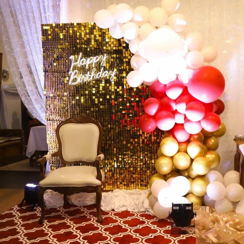 Decoración de cumpleaños con globos